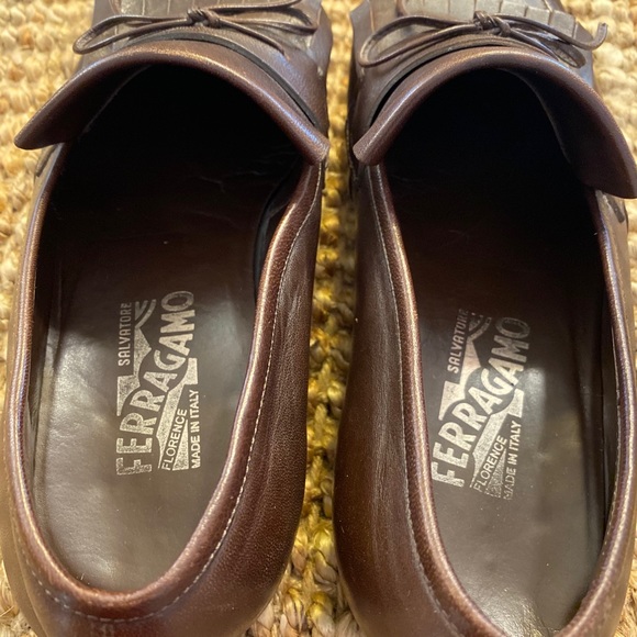Salvatore Ferragamo brown dress shoes Men’s 10 - Picture 3 of 10